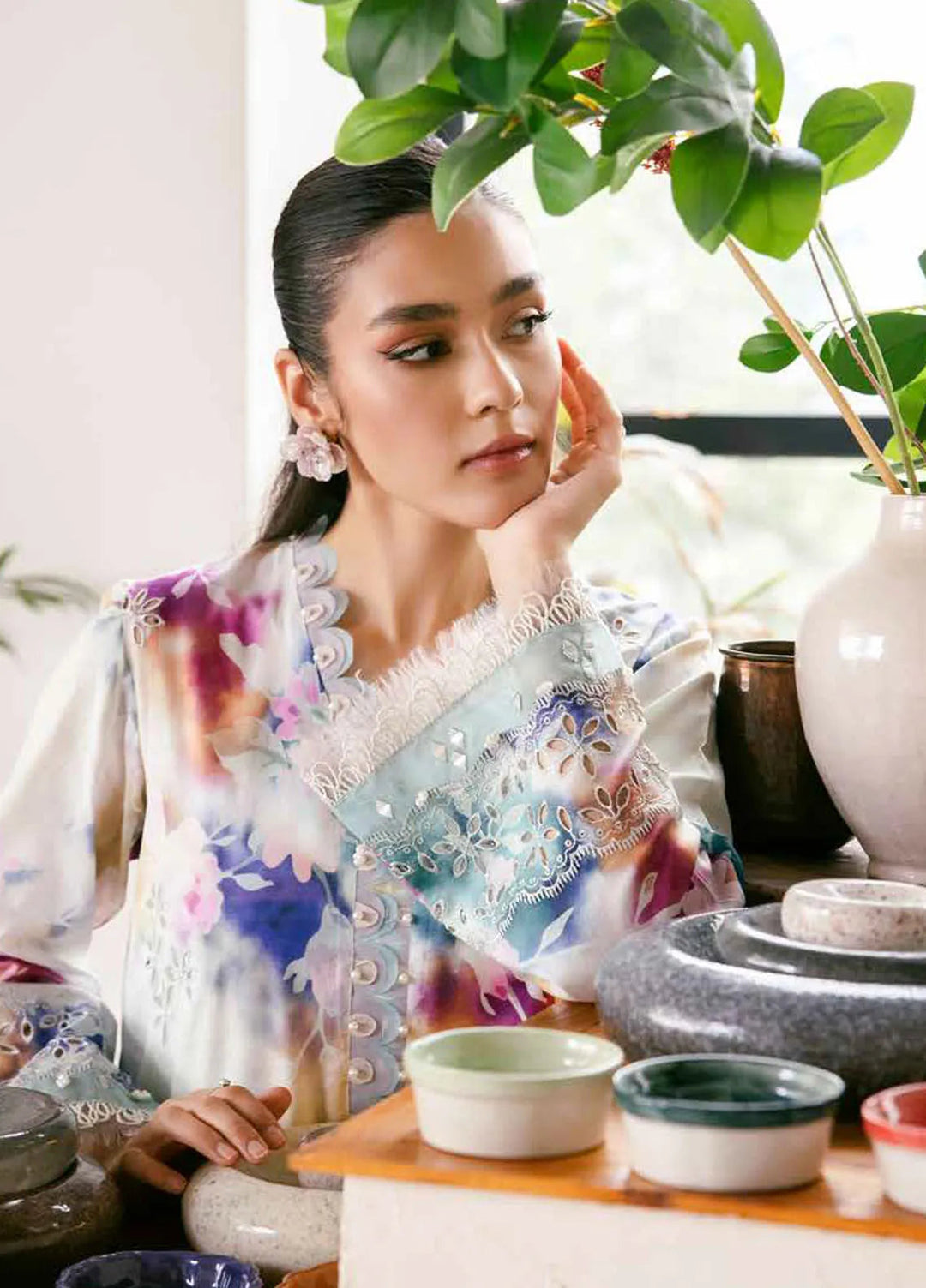 Bellerina by Nureh Chikankari Lawn Suits Unstitched 2 Piece NU25BE NU2-157 - Summer Collection