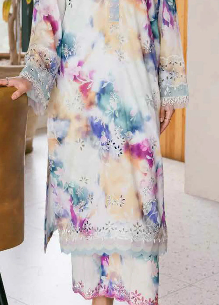 Bellerina by Nureh Chikankari Lawn Suits Unstitched 2 Piece NU25BE NU2-157 - Summer Collection