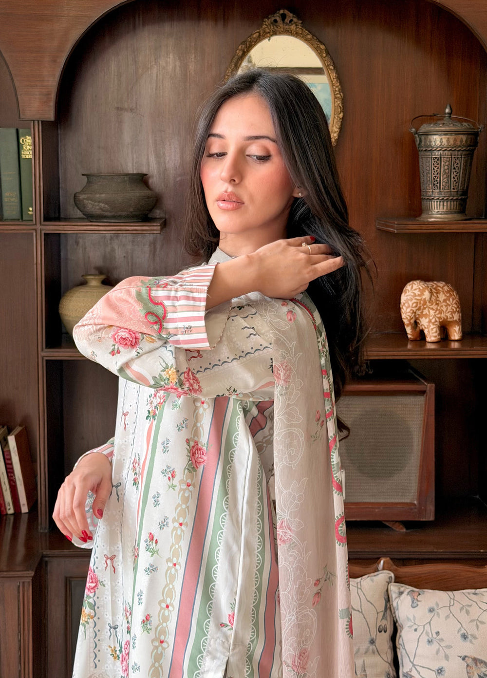 Bella Vacanza by Sahane RTW Printed Poly 3 Piece Suit PY7005 Casual Collection