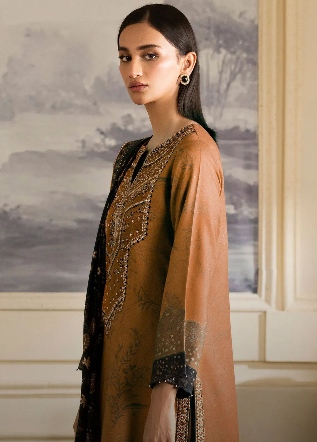 Bellini By Seran Embroidered Cotail Suit Unstitched 3 Piece SRN24BW D-05 Mira - Winter Collection