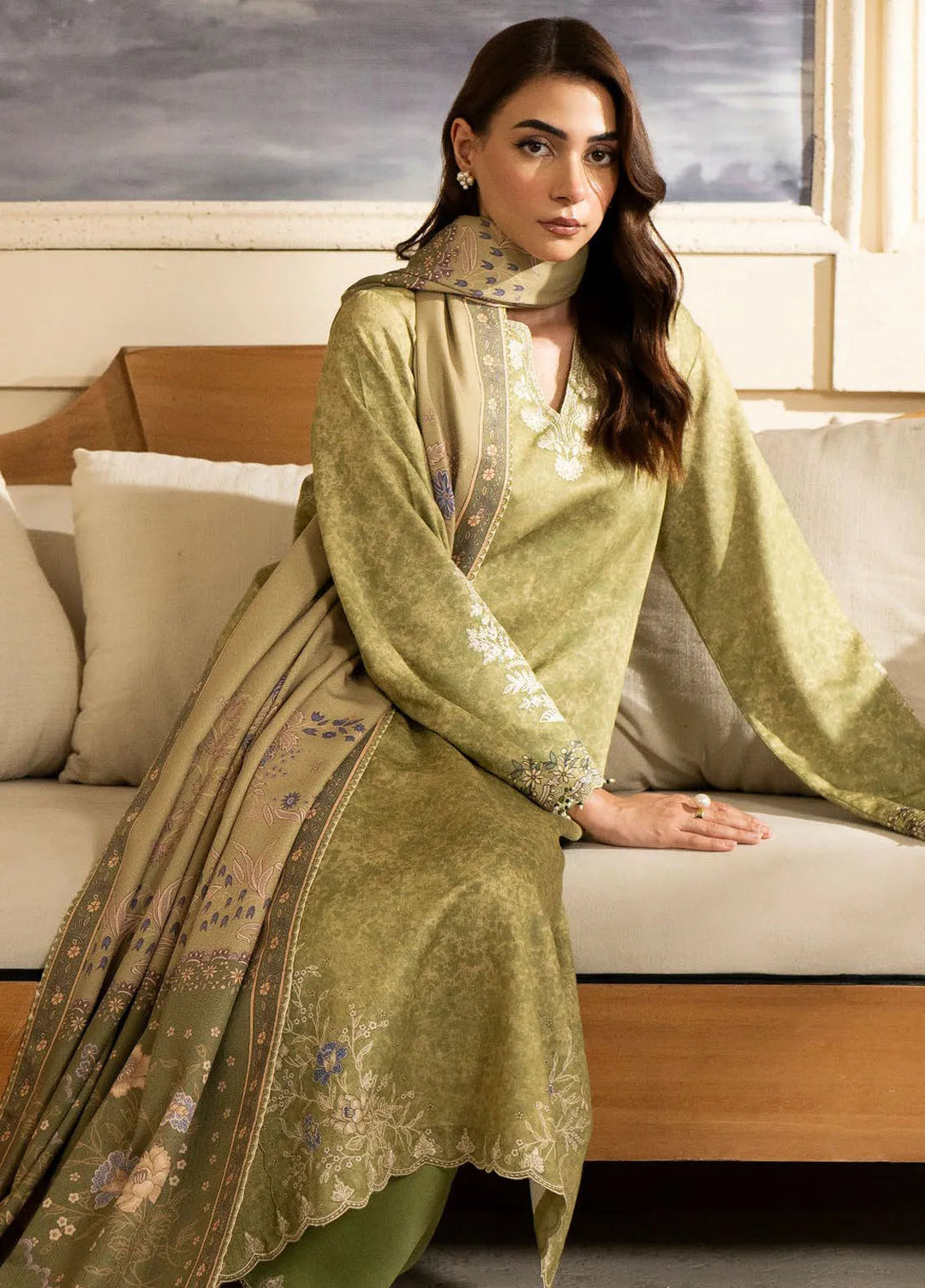 Bellini By Seran Embroidered Cotail Suit Unstitched 3 Piece SRN24BW D-07 Olivia - Winter Collection