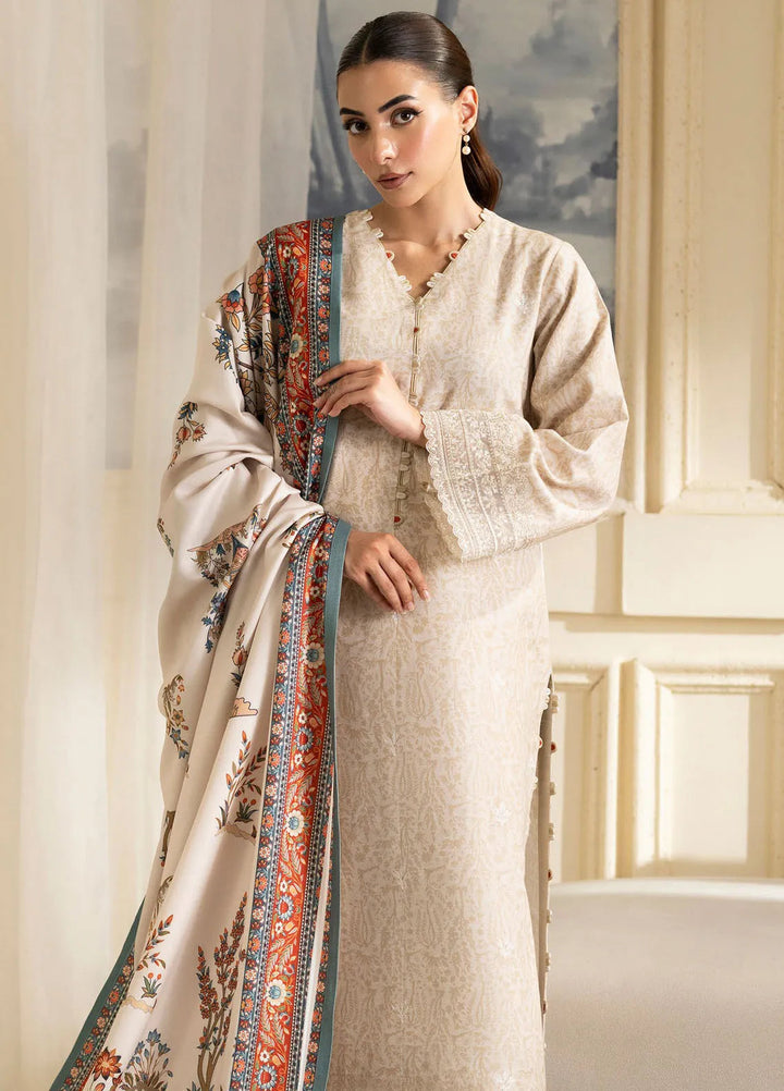 Bellini By Seran Embroidered Khaddar Suit Unstitched 3 Piece SRN24BW D-02 Anora - Winter Collection