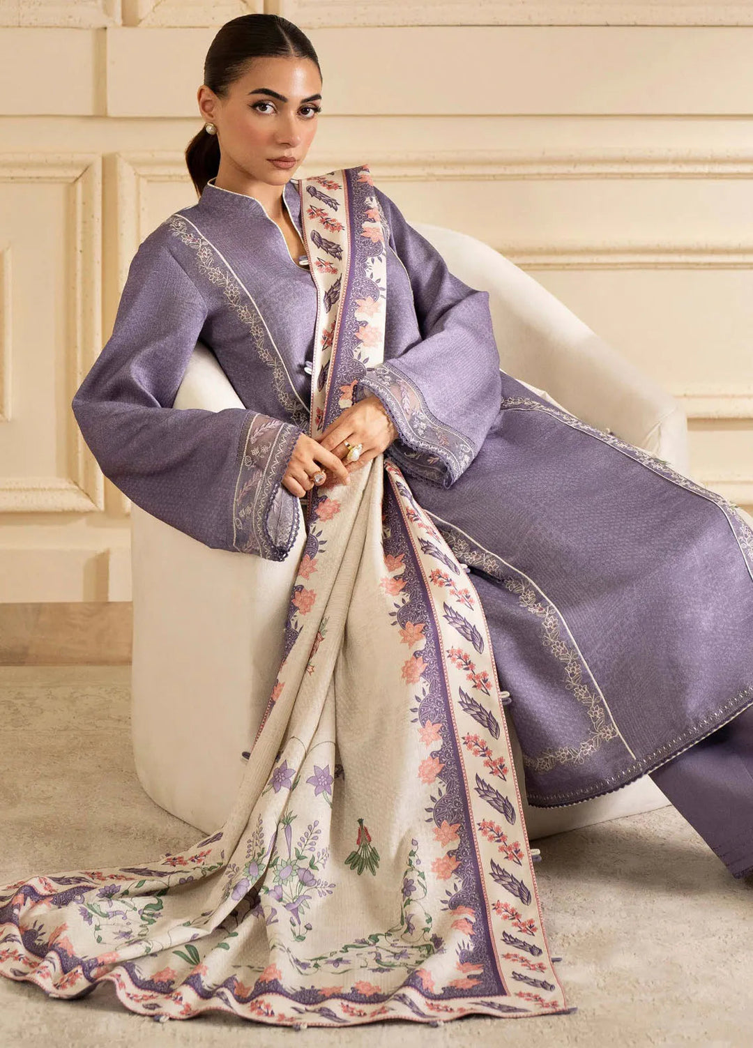 Bellini By Seran Embroidered Viscose Suit Unstitched 3 Piece SRN24BW D-09 Rhea - Winter Collection