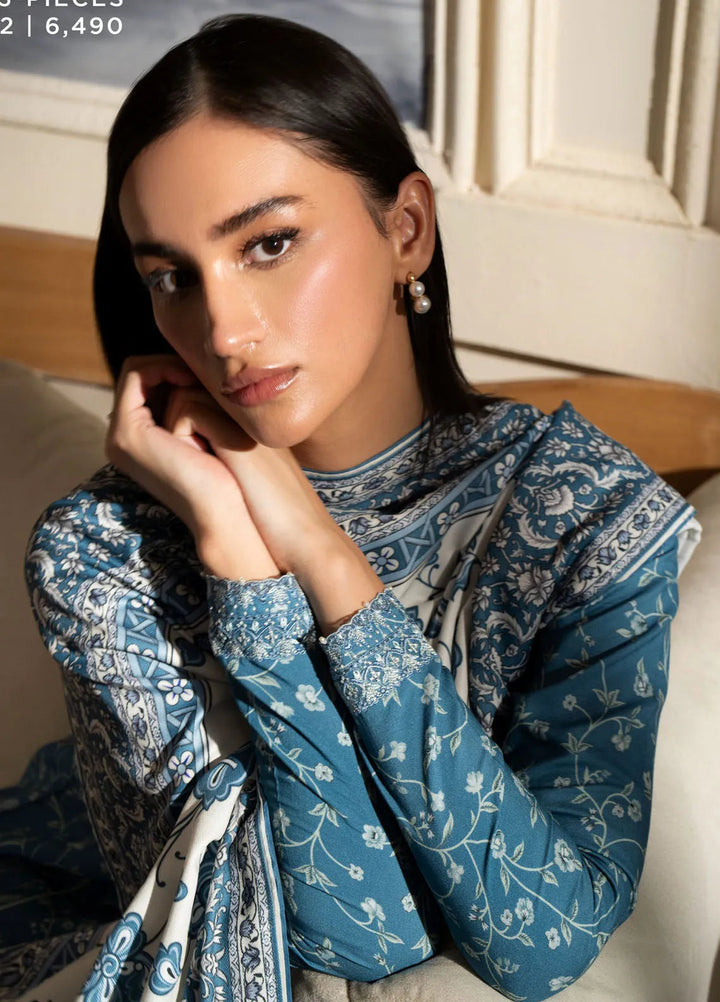 Bellini By Seran Embroidered Viscose Suit Unstitched 3 Piece SRN24BW D-12 Rina - Winter Collection