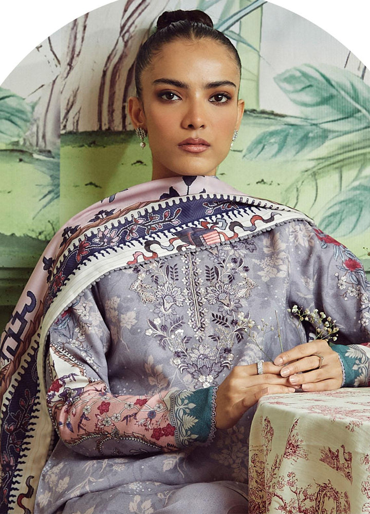 Bellini By Seran Embroidered Karandi Suits Unstitched 3 Piece SRN23BL D-02 Charlotte - Winter Collection