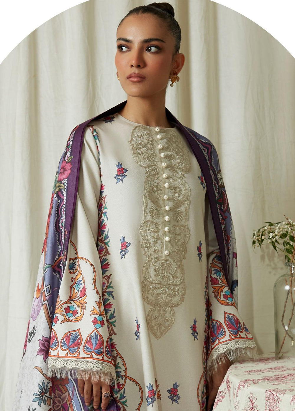 Bellini By Seran Embroidered Karandi Suits Unstitched 3 Piece SRN23BL D-05 Renee - Winter Collection