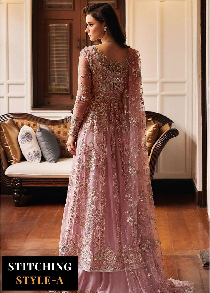 Mushq Embroidered Net Suits Unstitched 4 Piece MQ24BM BOM-04 Luster - Luxury Collection