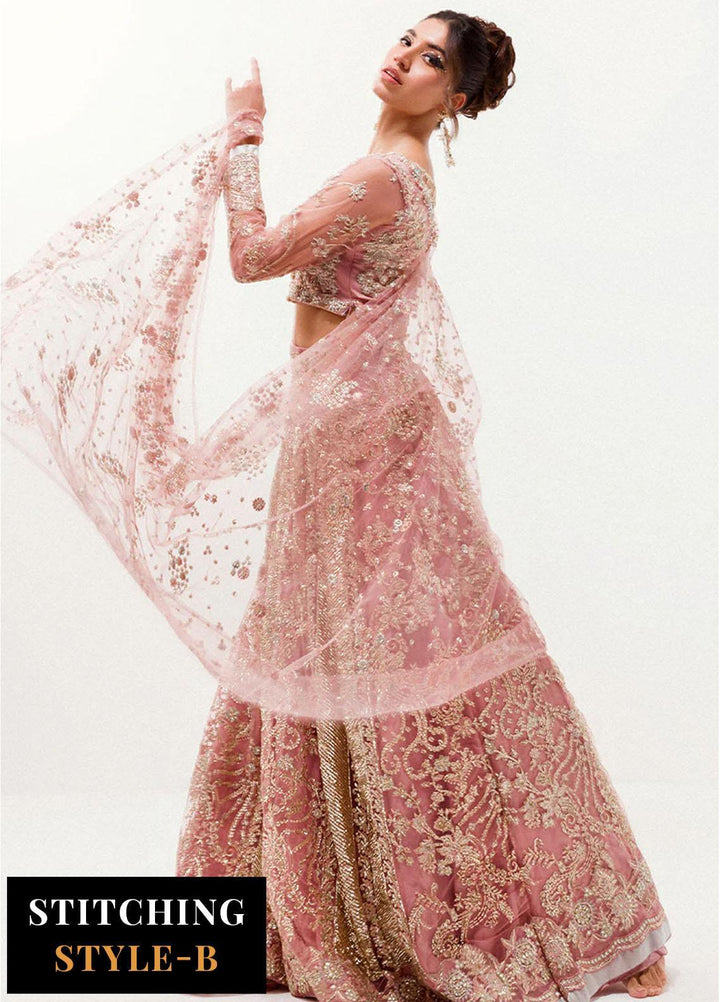 Mushq Embroidered Net Suits Unstitched 4 Piece MQ24BM BOM-04 Luster - Luxury Collection