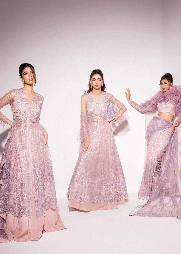 Mushq Embroidered Net Suits Unstitched 4 Piece MQ24BM BOM-05 Mabel - Luxury Collection