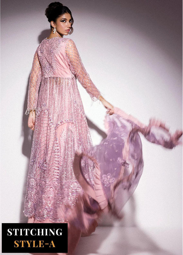 Mushq Embroidered Net Suits Unstitched 4 Piece MQ24BM BOM-05 Mabel - Luxury Collection