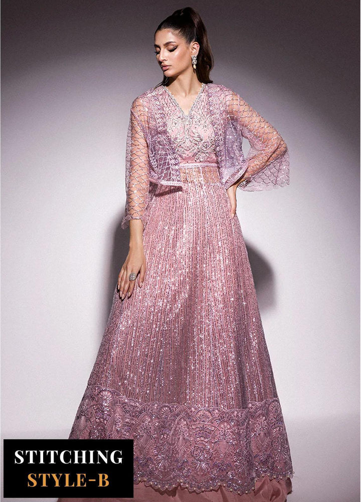 Mushq Embroidered Net Suits Unstitched 4 Piece MQ24BM BOM-05 Mabel - Luxury Collection