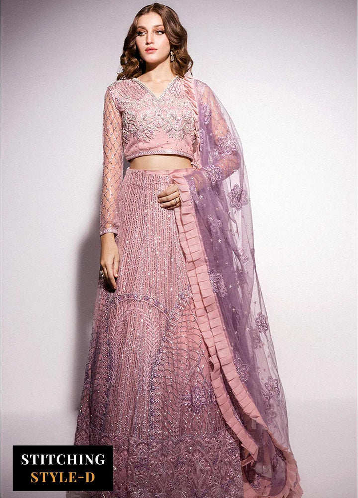 Mushq Embroidered Net Suits Unstitched 4 Piece MQ24BM BOM-05 Mabel - Luxury Collection