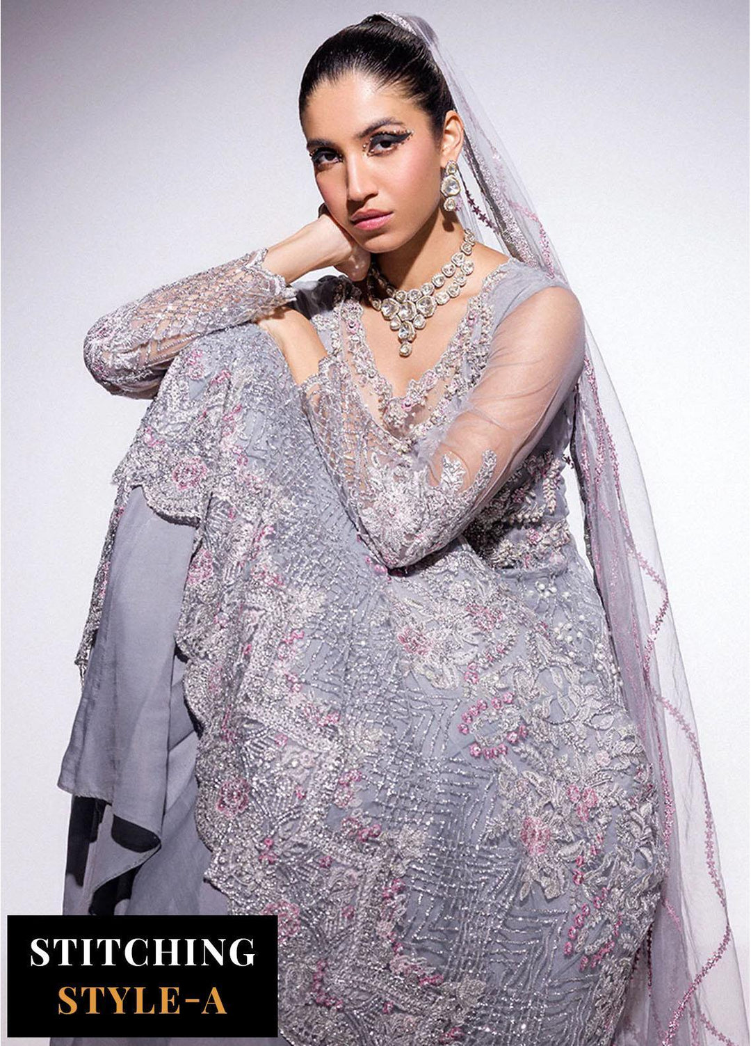 Mushq Embroidered Raw Silk Suits Unstitched 4 Piece MQ24BM BOM-07 Nora - Luxury Collection