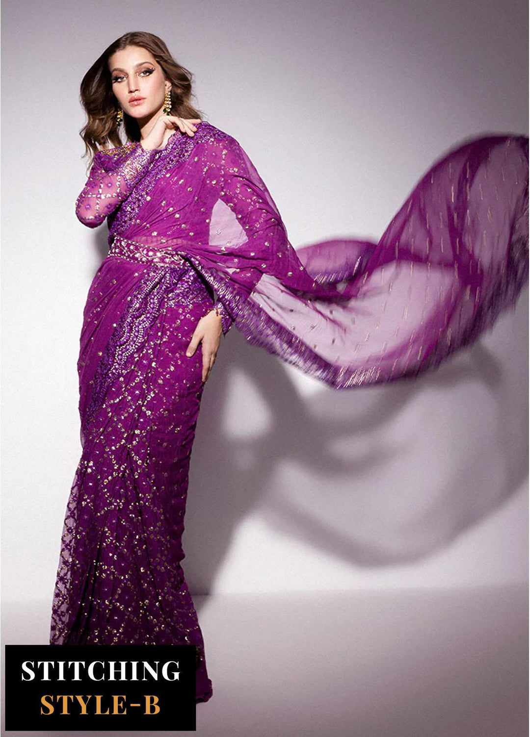 Mushq Embroidered Chiffon Suits Unstitched 4 Piece MQ24BM BOM-09 Gulaab - Luxury Collection