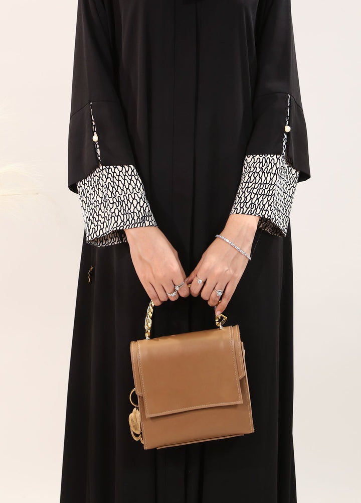 Bibayas Pret Embroidered Georgette 2 Piece Monochrome Grace Abaya