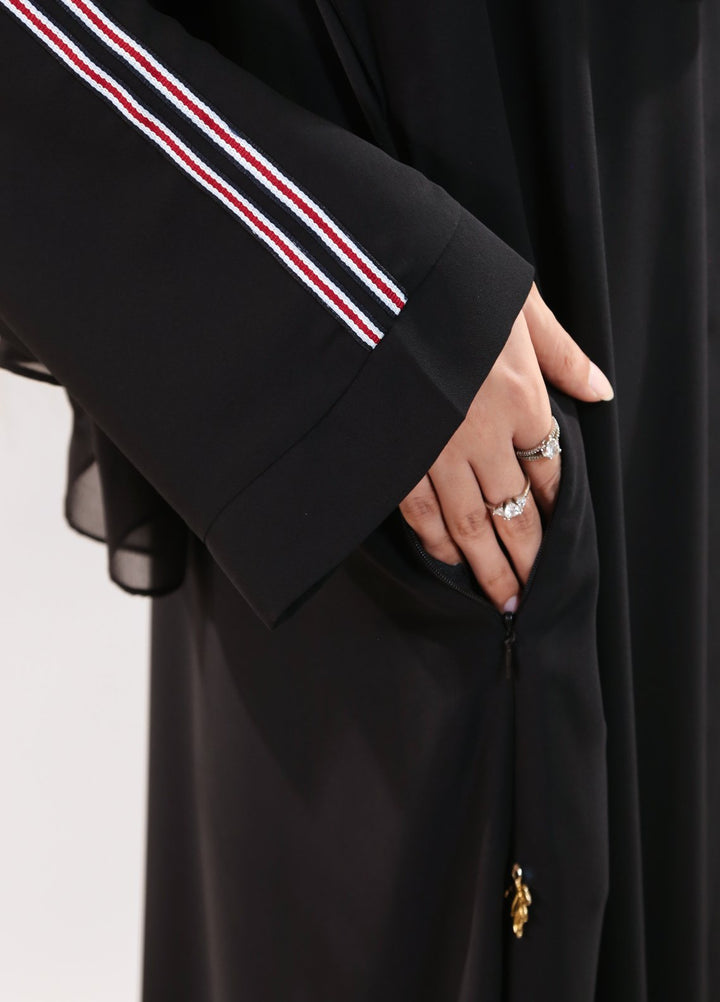 Bibayas Pret Embroidered Georgette 2 Piece Signature Abaya