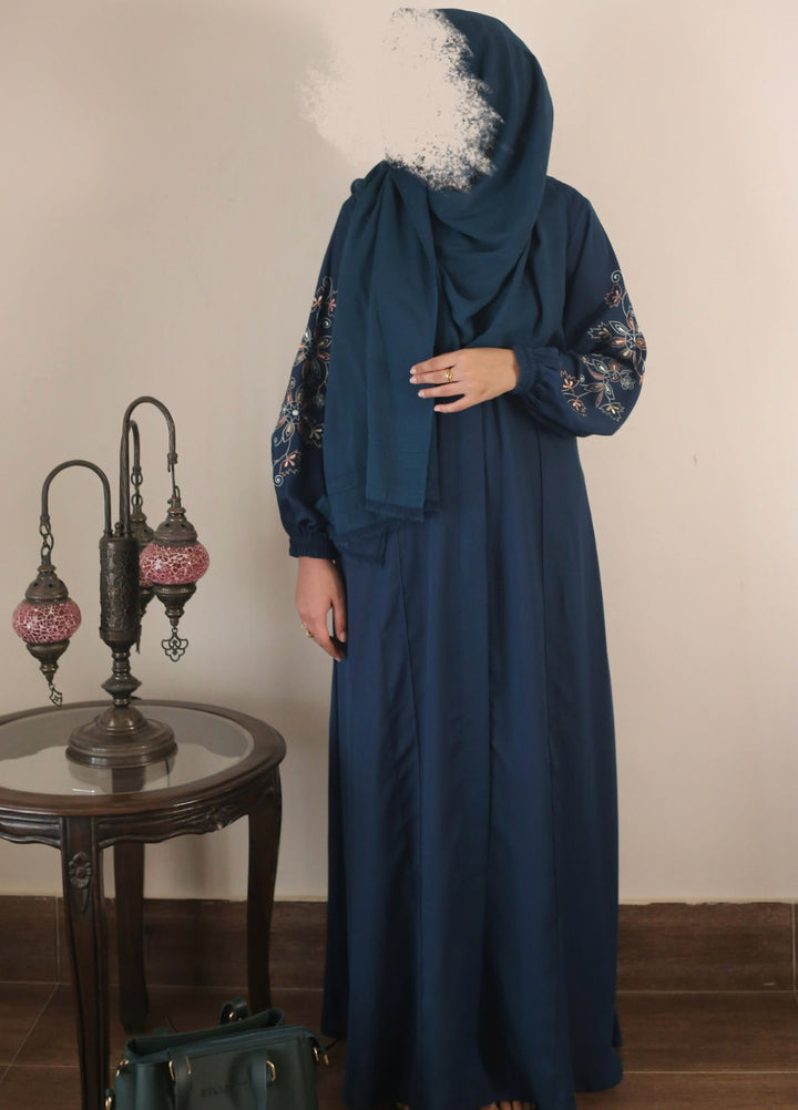Bibayas Pret Plain Georgette 2 Piece Jade Abaya