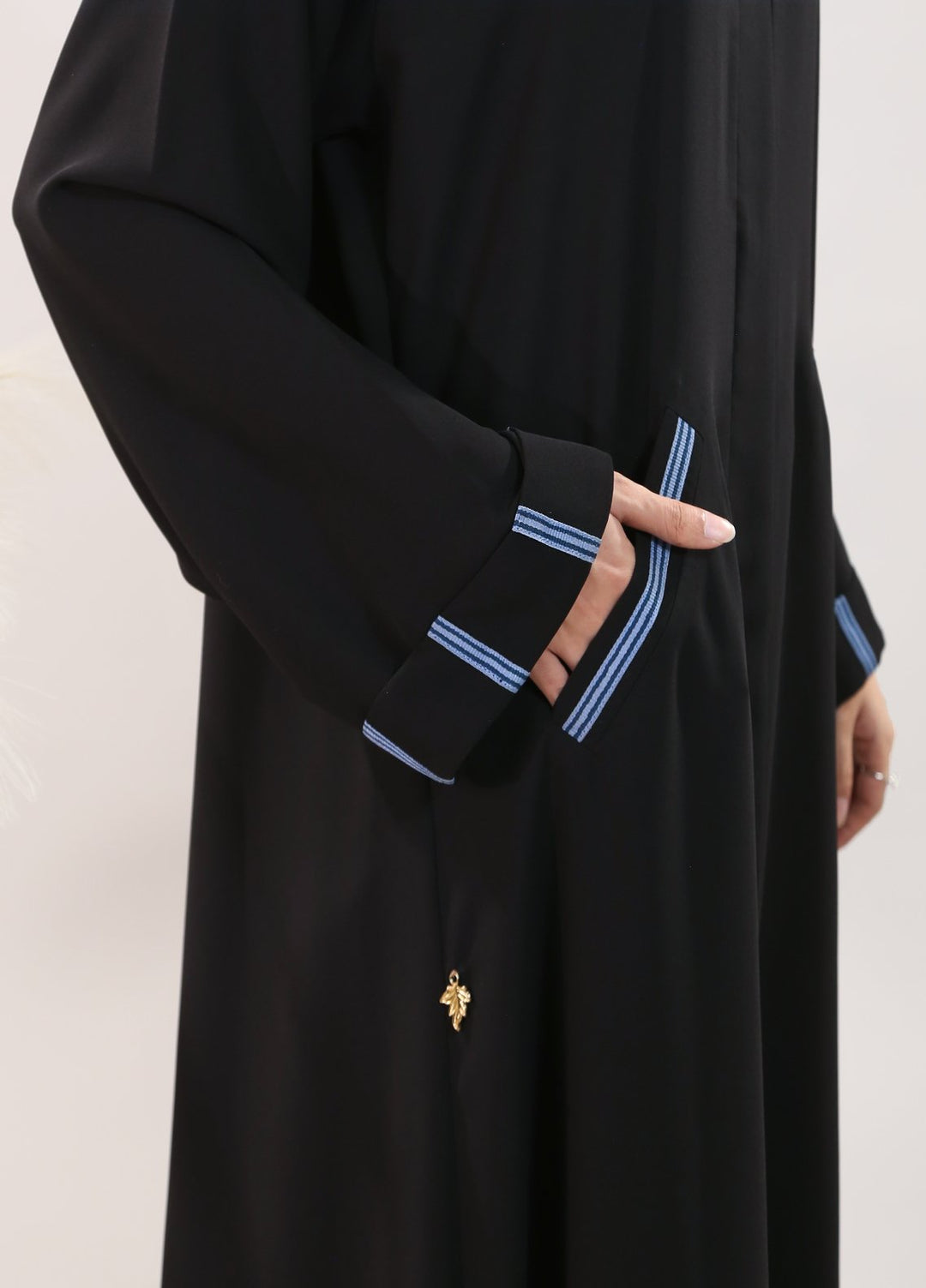 Bibayas Pret Plain Georgette 2 Piece Signature Pocket Grace Abaya