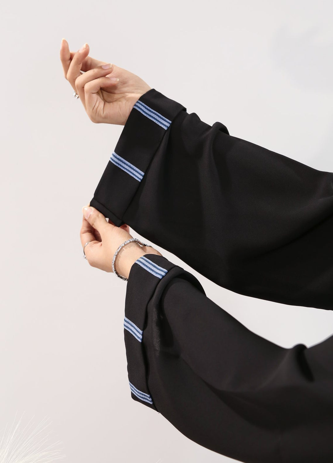 Bibayas Pret Plain Georgette 2 Piece Signature Pocket Grace Abaya