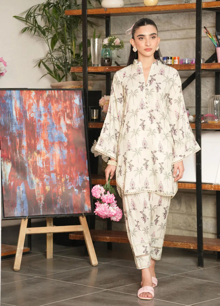 Bikharte Rung by Aisha Somaya Pret Printed Lawn Silk 2 Piece Suit Palm Breeze