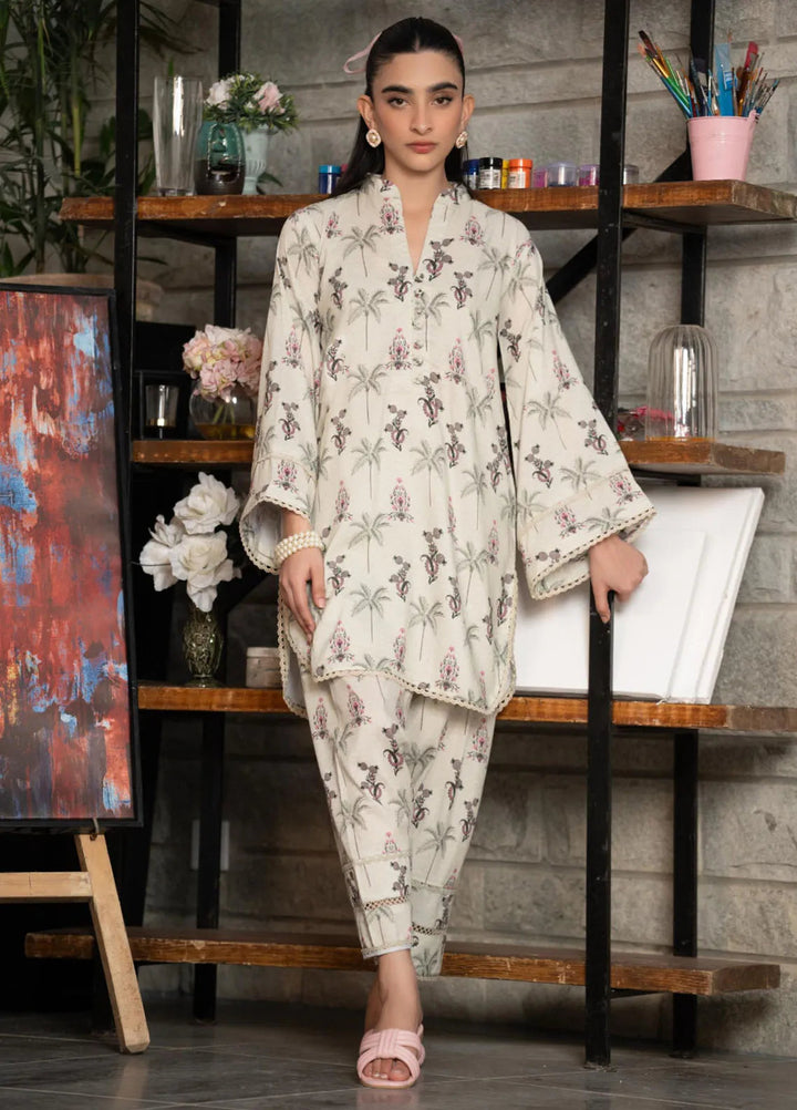 Bikharte Rung by Aisha Somaya Pret Printed Lawn Silk 2 Piece Suit Palm Breeze