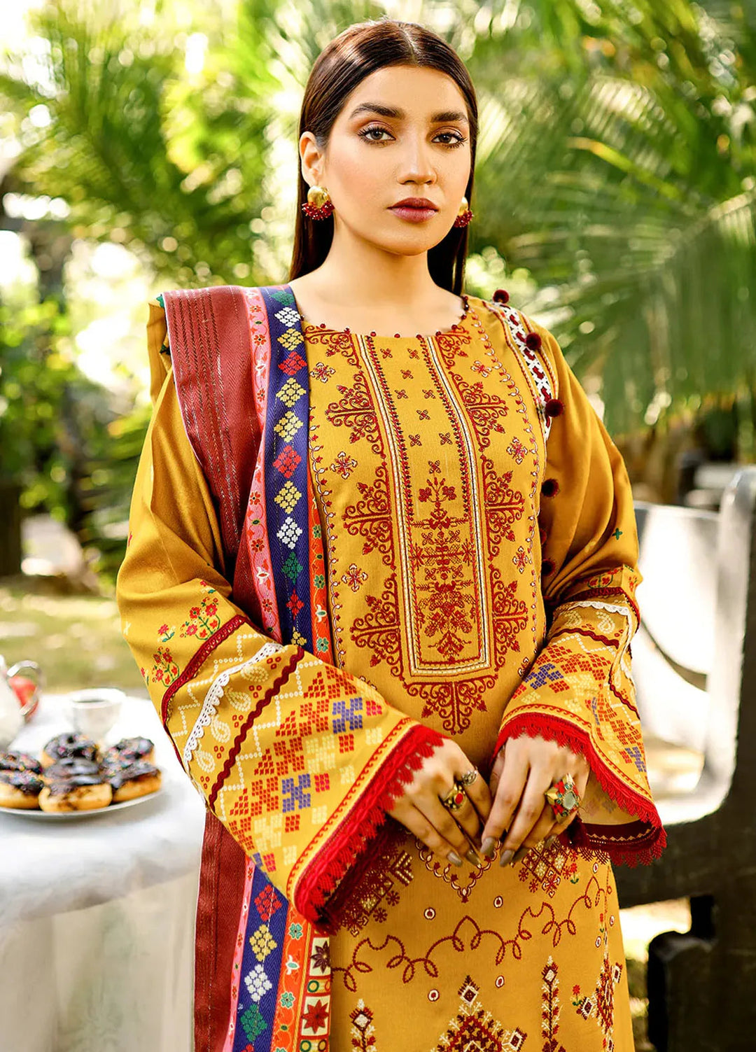 Bin Ilyas Embroidered Kotail Suits Unstitched 3 Piece BI24MJ 763 A - Winter Collection