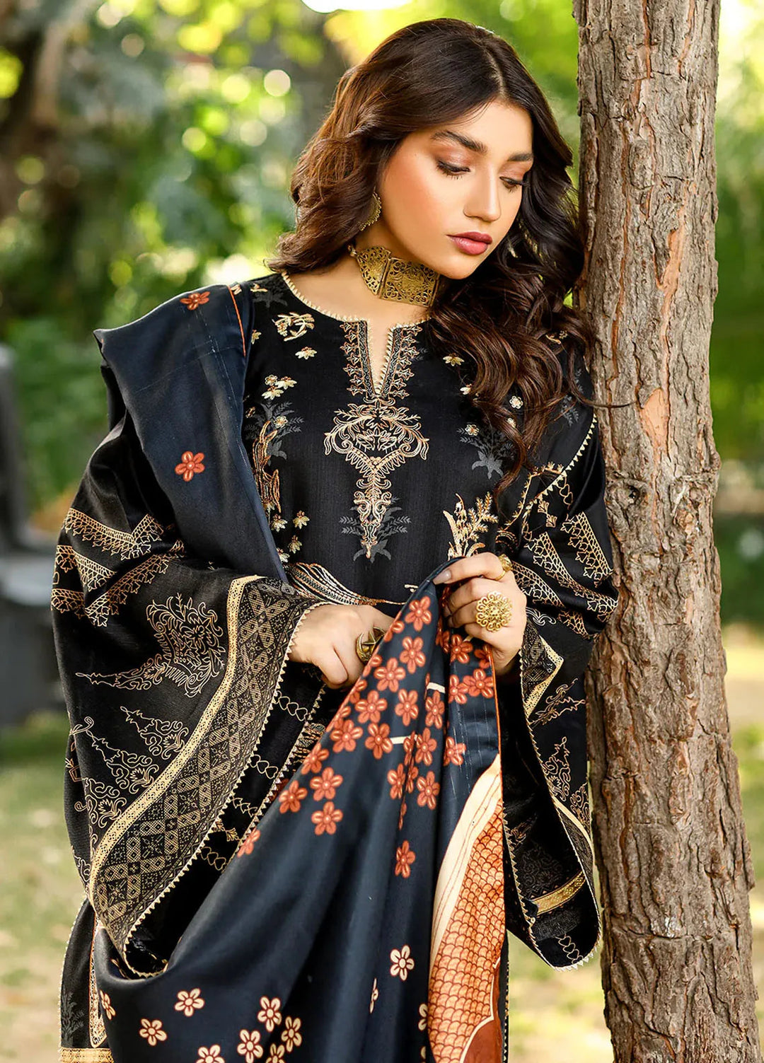 Bin Ilyas Embroidered Kotail Suits Unstitched 3 Piece BI24MJ 766 A - Winter Collection