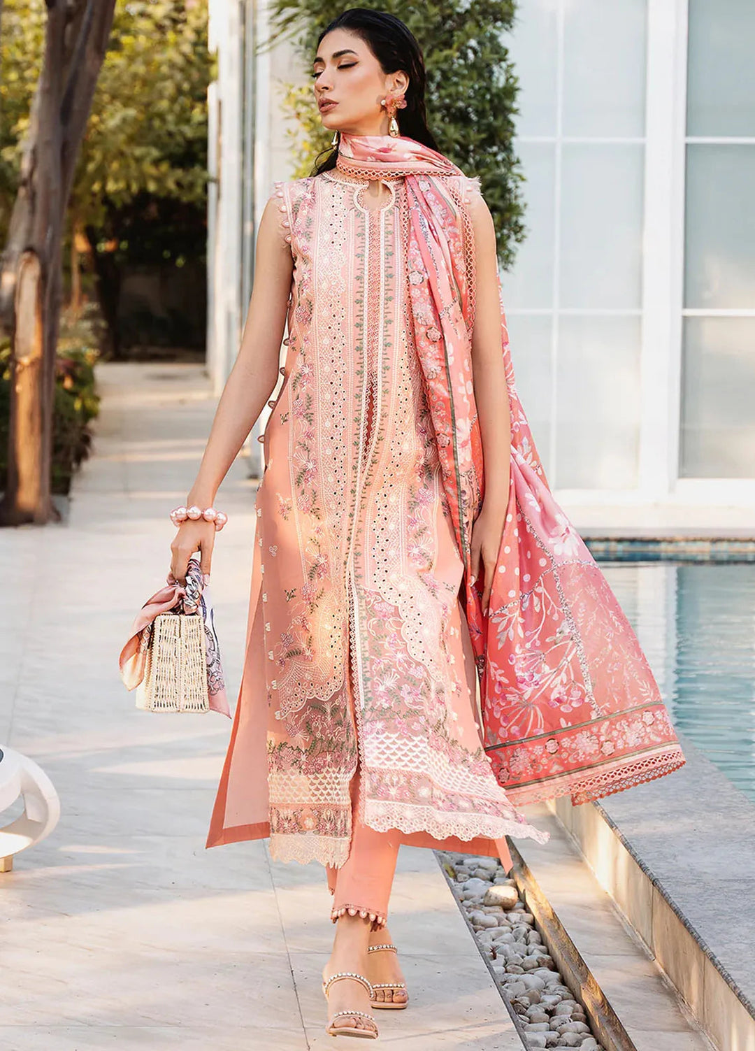 Bin Ilyas Embroidered Lawn Suits Unstitched 3 Piece BI25SE 311-B - Winter Collection