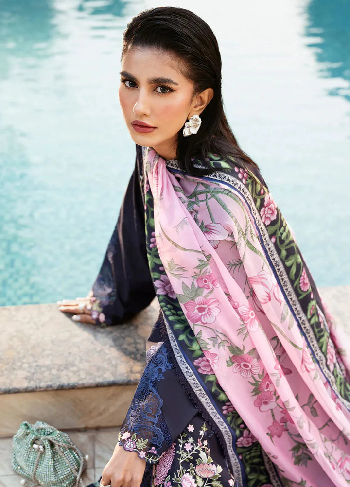 Bin Ilyas Embroidered Lawn Suits Unstitched 3 Piece BI25SE 314-B - Winter Collection