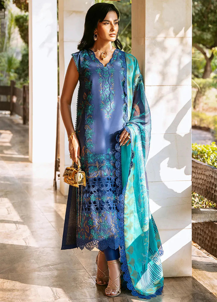 Bin Ilyas Embroidered Lawn Suits Unstitched 3 Piece BI25SE 315-A - Winter Collection