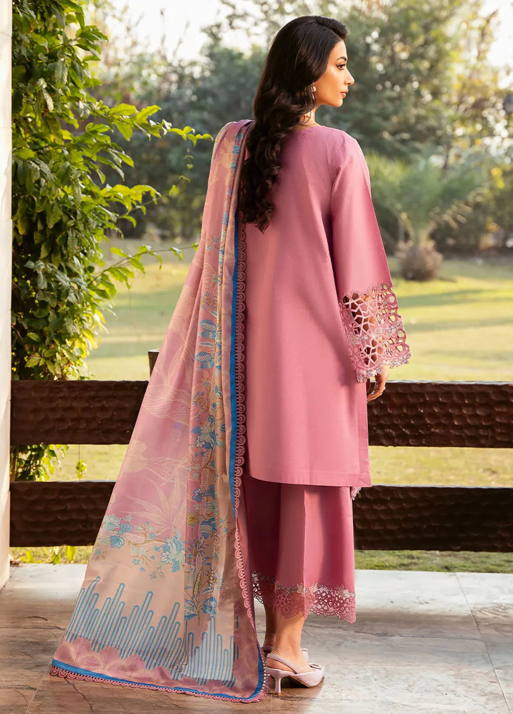 Bin Ilyas Embroidered Lawn Suits Unstitched 3 Piece BI25SE 315-B - Winter Collection