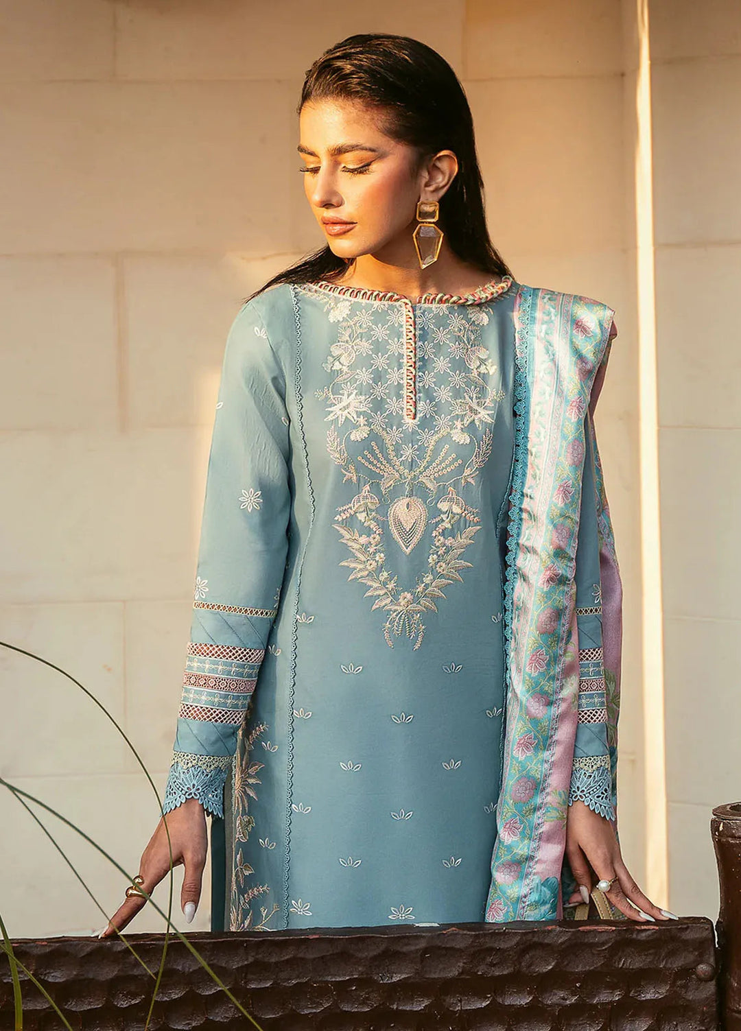 Bin Ilyas Embroidered Lawn Suits Unstitched 3 Piece BI25SE 316-B - Winter Collection