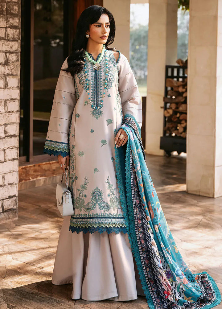 Bin Ilyas Embroidered Lawn Suits Unstitched 3 Piece BI25SE 317-B - Winter Collection