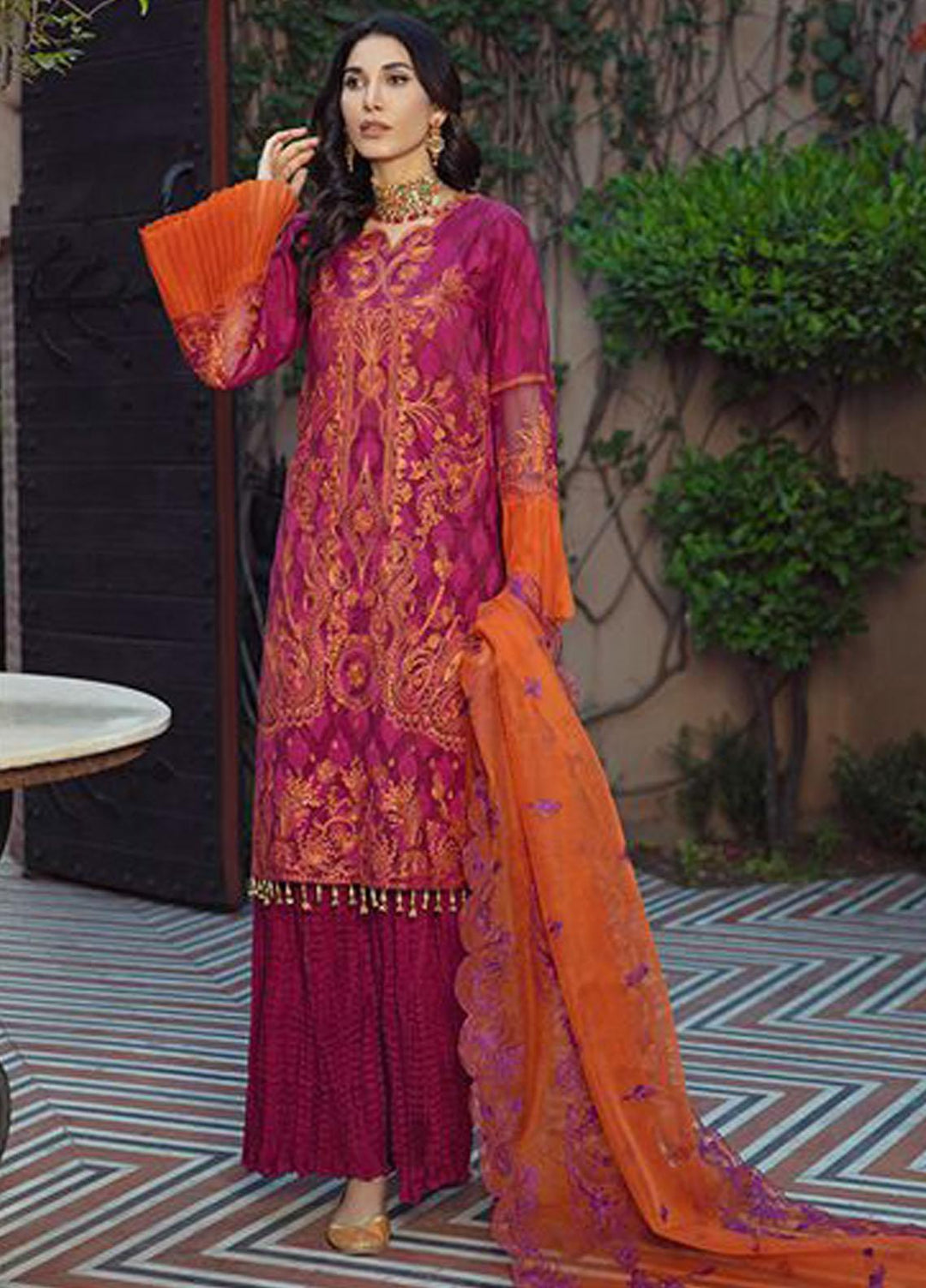 BIN ILYAS Embroidered Lawn Suits Unstitched 3 Piece BI21LL 6-A - Summer Collection