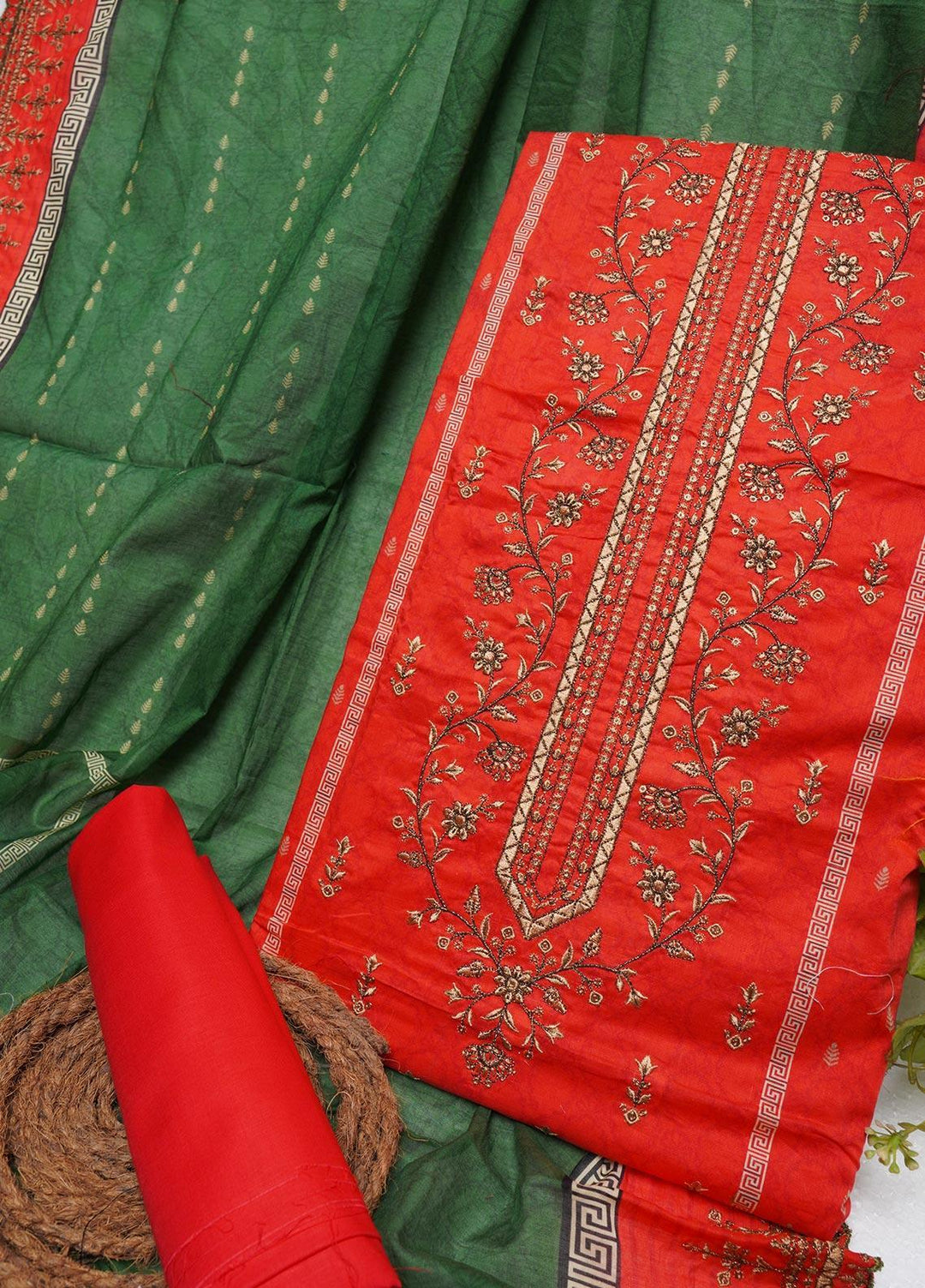 Bin Saeed Embroidered Lawn Suits Unstitched 3 Piece BS22E BS-35 - Summer Collection