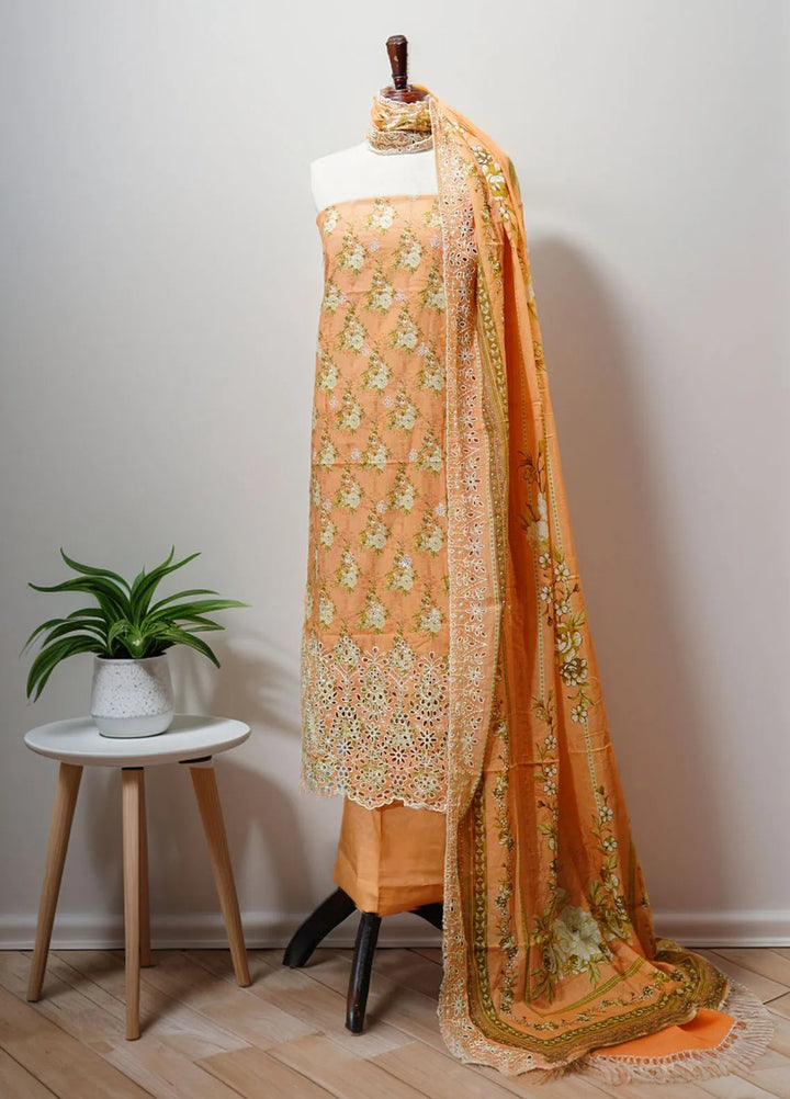 Bin Saeed Embroidered Suit Unstitched 3 Piece D-07 - Fall Collection