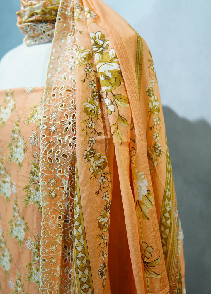 Bin Saeed Embroidered Suit Unstitched 3 Piece D-07 - Fall Collection