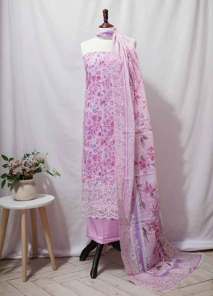 Bin Saeed Embroidered Suit Unstitched 3 Piece D-14 - Fall Collection