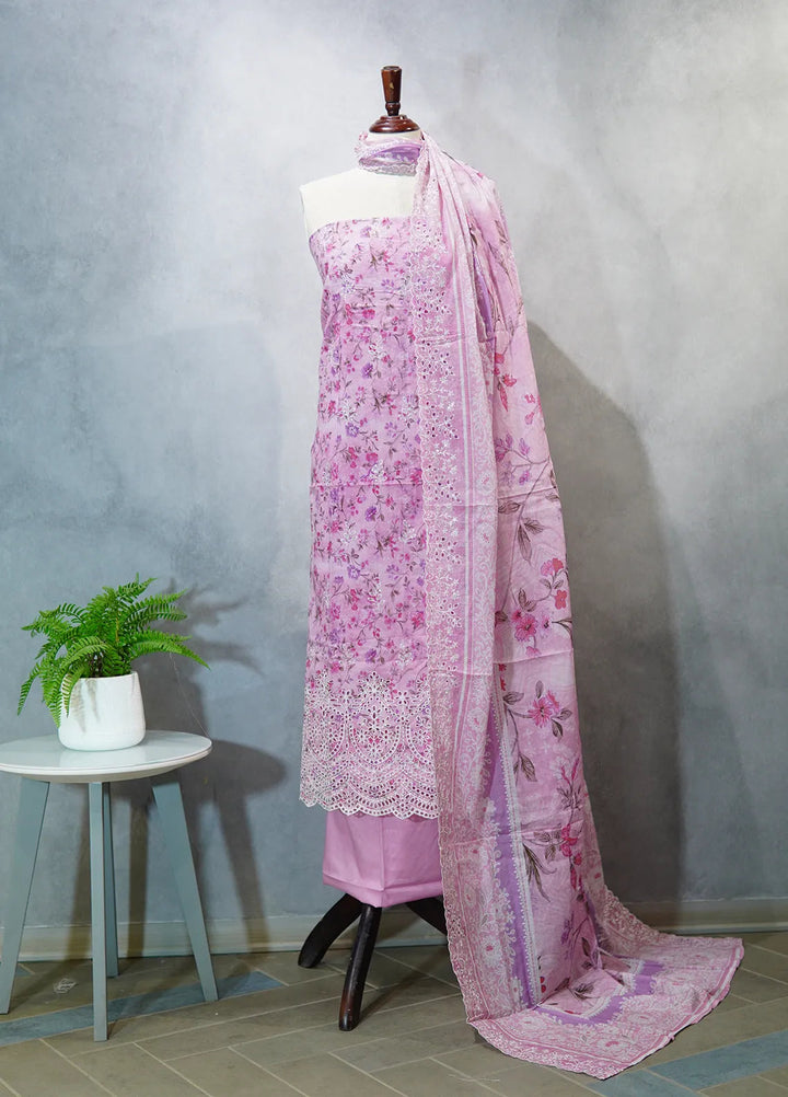 Bin Saeed Embroidered Suit Unstitched 3 Piece D-14 - Fall Collection