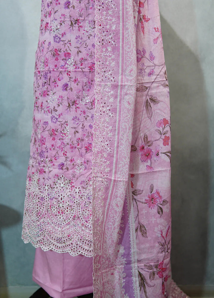 Bin Saeed Embroidered Suit Unstitched 3 Piece D-14 - Fall Collection