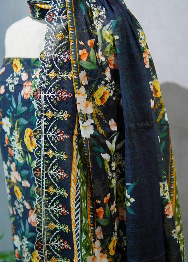 Bin Saeed Embroidered Suit Unstitched 3 Piece D-19 - Fall Collection