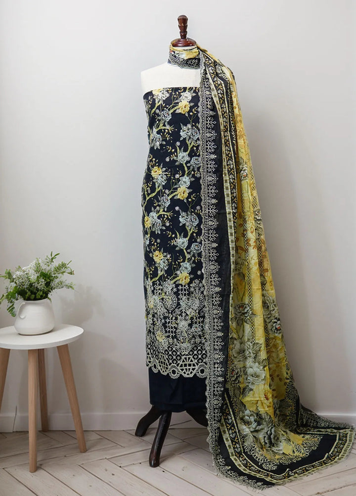 Bin Saeed Embroidered Suit Unstitched 3 Piece D-20 - Fall Collection
