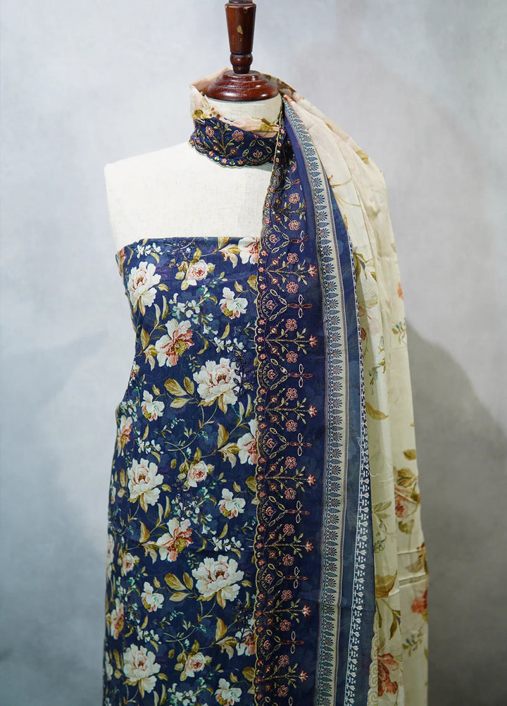 Bin Saeed Embroidered Suit Unstitched 3 Piece D-22 - Fall Collection