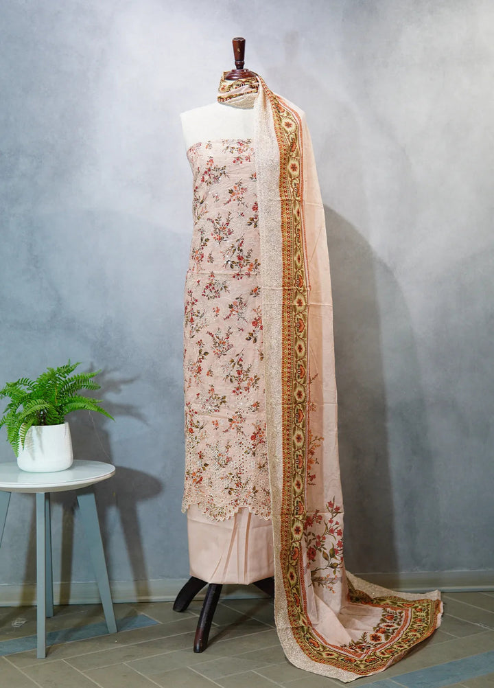 Bin Saeed Embroidered Suit Unstitched 3 Piece D-26 - Fall Collection