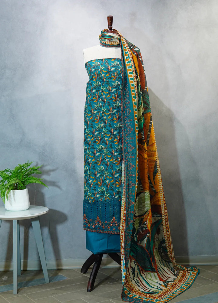 Bin Saeed Embroidered Suit Unstitched 3 Piece D-36 - Fall Collection