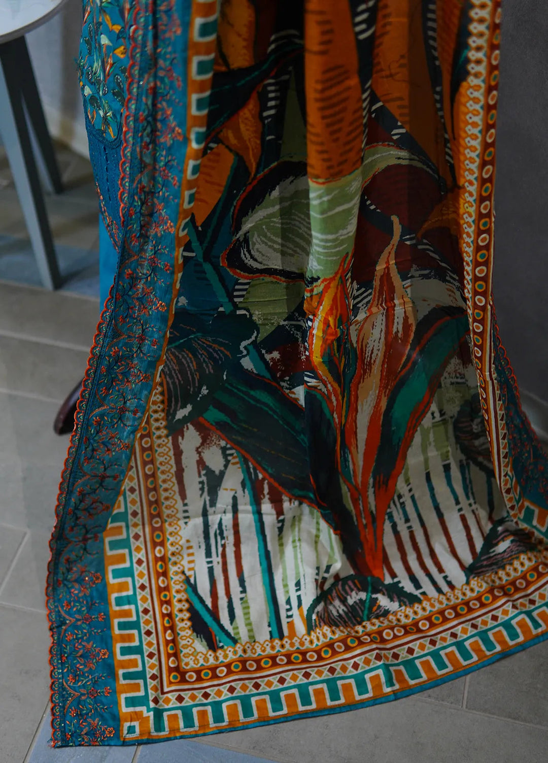 Bin Saeed Embroidered Suit Unstitched 3 Piece D-36 - Fall Collection