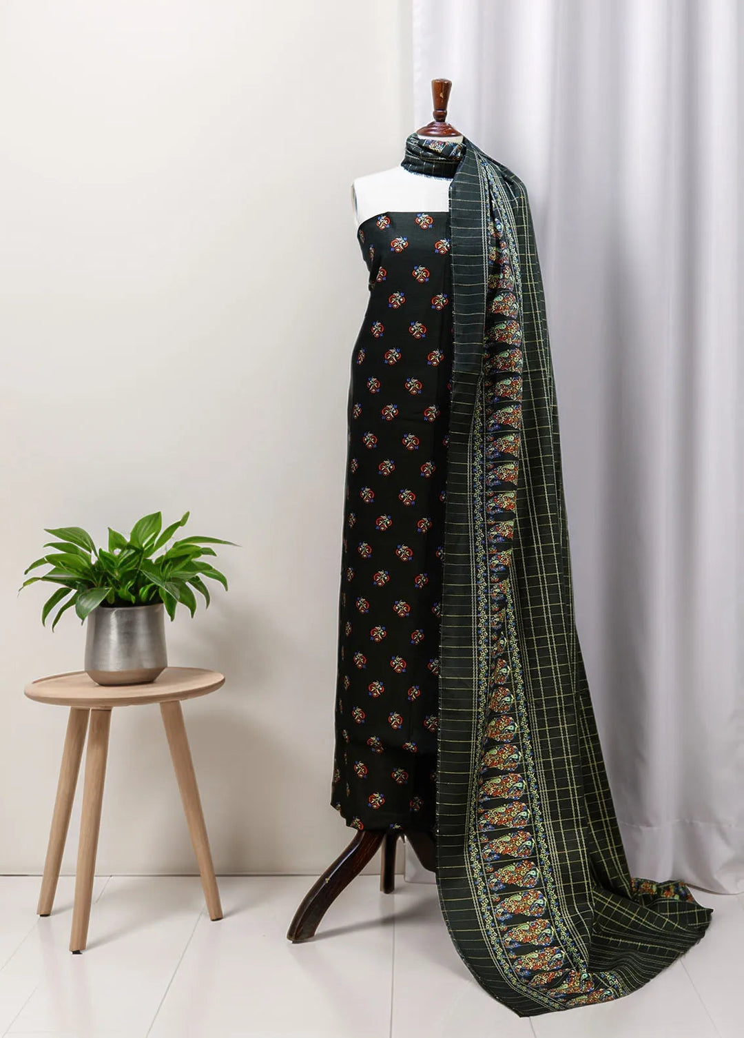 Bin Saeed Khaddar Suits Unstitched 3 Piece BN24UK D-14 - Fall Collection