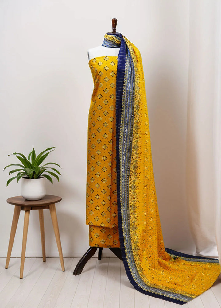 Bin Saeed Khaddar Suits Unstitched 3 Piece BN24UK D-7 - Fall Collection