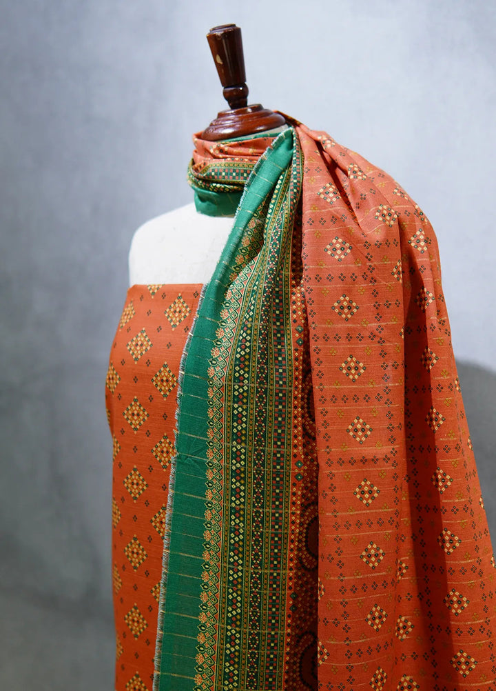 Bin Saeed Khaddar Suits Unstitched 3 Piece BN24UK D-8 - Fall Collection