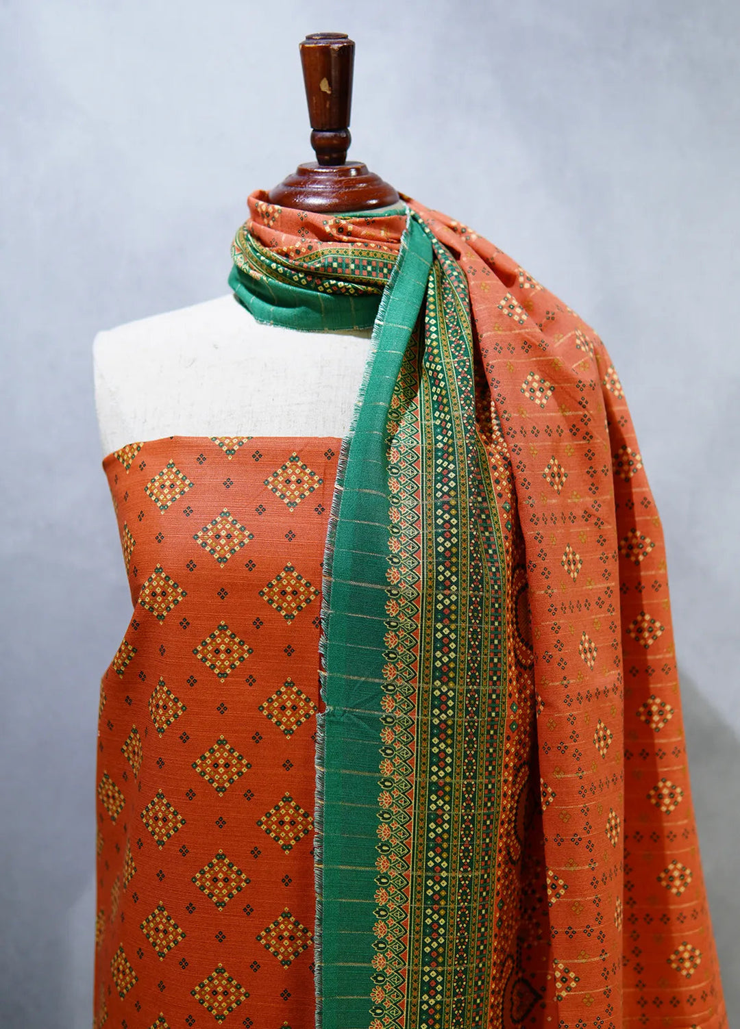 Bin Saeed Khaddar Suits Unstitched 3 Piece BN24UK D-8 - Fall Collection